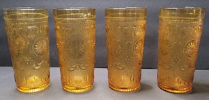 Juego de 4 vasos Brockway American Concord jugo ámbar 4 oz vintage como está - Imagen 1 de 6
