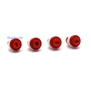 4 Pcs 24mm Arcade LED Push Buttons illuminated COIN 1P 2P DIY Red Blue Green New - Picture 1 of 29