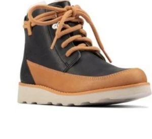 Clarks Crown Warm K Jungen Chukka Navy Leder Stiefel Gr. UK 13 G EUR 32. Kinder  - Bild 1 von 6