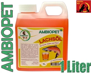 Ambiopet Premium Lachsöl 1L Fisch-Öl Hund Pferd Katze BARF Omega 3 & 6 Lachs oil - Bild 1 von 5