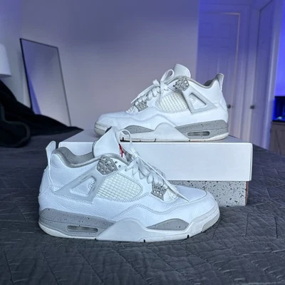 Air Jordan 4 Retro 'White Oreo' 2021 Hombre Talla 9.5 USADO Foto 1 de 4