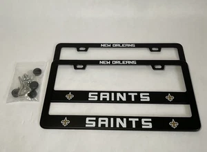 Kit telaio targa 2 pezzi New Orleans Saints NERO auto camion auto - Foto 1 di 4