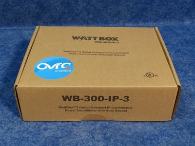 Wattbox WB-300-IP-3 3-Outlet IP Controllable Power Conditioner Auto Reboot (S9)