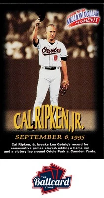 1997-98 Fleer Million Dollar Moments #8 Cal Ripken, Jr. - Image 1 of 2