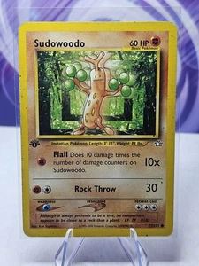 Pokemon Neo Genesis 77/111 Sudowoodo 1st Edition Pokemon Card - Picture 1 of 2