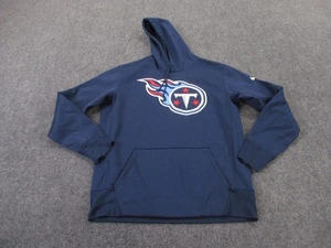 Tennessee Titans Hoodie Sweatshirt Mens M Blue Nike Logo Football Dri Fit Sport - Picture 1 of 10