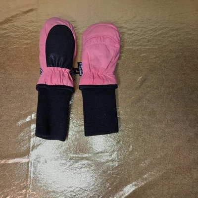 SnowStoppers Original Puño Extra Largo Nylon Mitones Rosa Foto 1 de 4