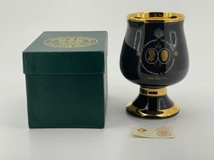 Prinknash Keramik Charles und Diana königliche Hochzeit Gold und Schwarz Tasse Kelch Box - Bild 1 von 10