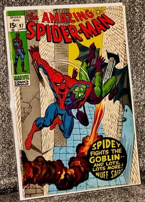 Amazing Spider-Man #97 (1971) Drug Issue Finale NO CCA – Sharp FINE+ - Image 1 of 4