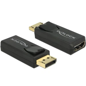 Delock 65571 Adapter Displayport 1.2 Stecker > HDMI Buchse 4K Passiv schwarz, - Afbeelding 1 van 1