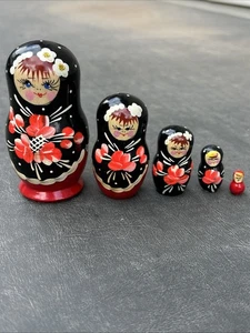 Muñecas de anidación de matrioska de arte ruso Moscú Alejandro otoño 2009- Juego de 5 piezas - Imagen 1 de 18