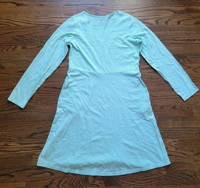 Nuevo sin etiquetas Vestido Lands' End Niñas Grandes Talla 16 Verde Como Nuevo Bolsillos Reales 100% Algodón Giratorio Foto 1 de 4