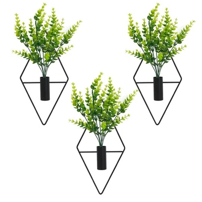 3 Piezas Plantas de Pared Decoración Artificial,Boho Decoración de Pared, Hogar Oficina Sala de Estar Wa... Foto 1 de 4