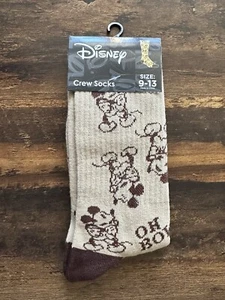 Disney Mickey Mouse Crew Socks Size 9-13 - Picture 1 of 2