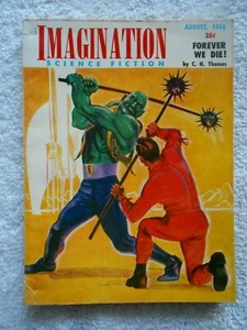 IMAGINATION SCIENCE FICTION Magazine-AUGUST,1956-W.E.TERRY COVER - Picture 1 of 2