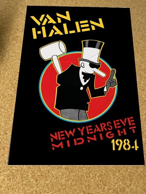 Van Halen 1984 New Year's Eve Cardstock Concert Poster  12" x 18" - Image 1 of 1