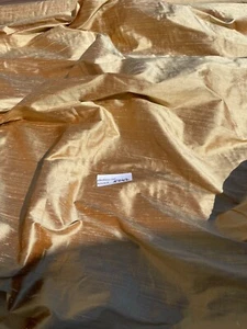 DESIGNER QUALITY IRIDESCENT SILK DUPIONI, HAND WOVEN - BANANA GOLD!!! - Picture 1 of 4