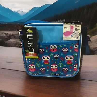 Kit de almuerzo azul aislado Arctic Zone contenedor de alimentos botella rosa paquete de hielo Foto 1 de 3