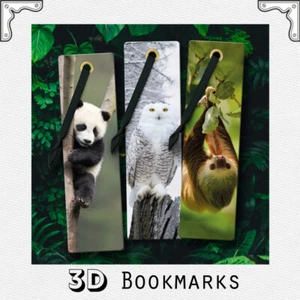 Bookmarks by If 3D Animal Collection, Elephant, Lion, Tiger, Panda, Giraffe, Fox - Picture 1 of 18