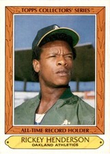 1985 Topps All Time Record Holder #17 Rickey Henderson Oakland A's