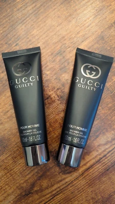 GUCCI GUILTY Shower Gel For Men - Travel Size - 50 ml / 1.6 OZ - Set of 2 - NEW - Image 1 of 4