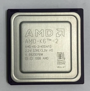 AMD AMD-K6-2/400AFQ 400MHz 32KB Cache 66MHz /100MHz Bus Socket 7 Processor / CPU - Picture 1 of 4