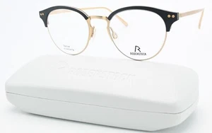 RODENSTOCK Germany Brille R 7080 A 46-19 135 Titanium Panto Schwarz Gold Matt - Picture 1 of 13