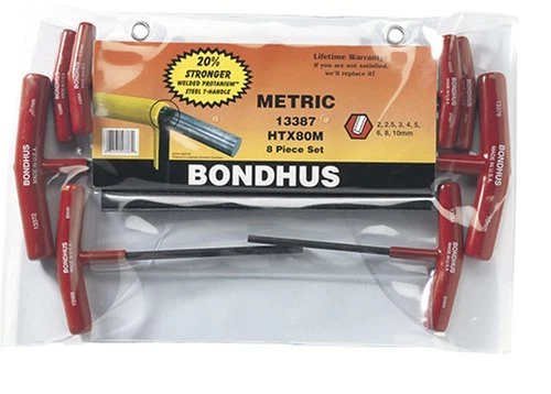 Bondhus 13387 Set of 8 Hex T-handles, sizes 2-10mm - Image 1 of 1