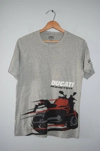NWOT Uniqlo UT Brands Masterpiece Ducati Monster Graphic T-Shirt Gray sz S - Picture 1 of 6