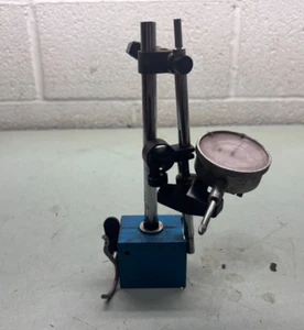 ENCO Magnetic Base Indicator Stand w/ Dial Indicator Vintage Machinist Tool - Picture 1 of 9