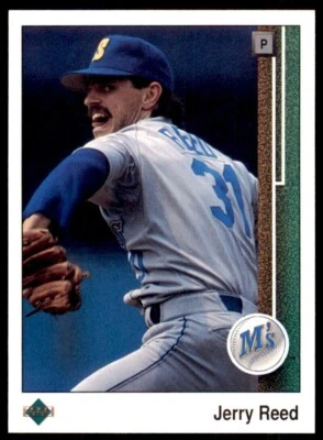 1989 Upper Deck JERRY REED MARINERS BLANK BACK ERROR - Image 1 of 2