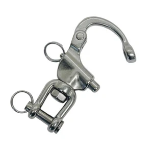 Grillete giratorio de mandíbula de acero inoxidable de 3-1/2", liberación rápida para aparejos de vela - Imagen 1 de 7
