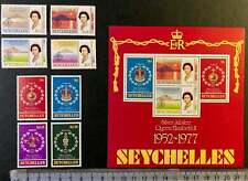 Seychelles 1977 QEII Silver Jubilee women royalty 2 sets + sheet MNH