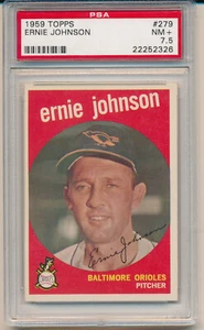 1959 Topps Ernie Johnson (espalda blanca) (#279) PSA7,5 PSA - Imagen 1 de 2