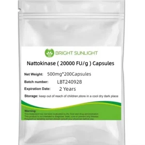 Natto extract Nattokinase ( 20000 FU/g ) Capsules 500mg*200Capsules - Picture 1 of 3