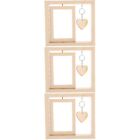  3pcs Rotating Picture Frame Wood Rotating Photo Frame Picture Frame Table