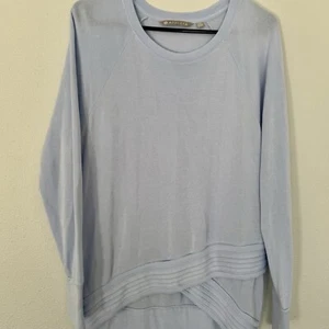 Felpa donna Athleta taglia small Serenity Criss Cross blu puro - Foto 1 di 8
