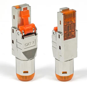Netzwerkstecker Cat.7 RJ45 Netzwerk Stecker werkzeuglos Verlegekabel AWG23 LAN - Afbeelding 1 van 15