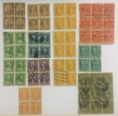 Stamps United States, Scott #s Below , used blocks of four & Six,  mix , 6825 - Image 1 of 2