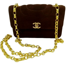 VINTAGE CHANEL CLASSIC 24K GOLD BIJOUX CHAIN SHOULDER STRAP FLAP BAG - Picture 1 of 16