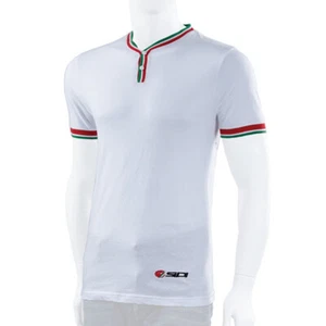 Sidi Official Casuals Regal Button Collar 100% Cotton Motorcycle T-Shirt - White - Picture 1 of 4