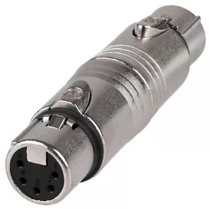 Neutrik NA5FF 5-Pin XLR Female to 5-Pin XLR Female Gender Adapter - Picture 1 of 1