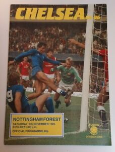 FOOTBALL PROGRAMME - Chelsea 85-86 Division One Nottingham Forest 9th Nov 1985