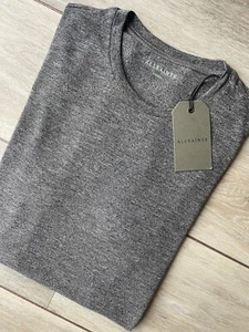 ALL SAINTS GREY MOULINE "STEMOS" VISCOSE BLEND CREW T-SHIRT TOP - XS - NEW TAGS - Picture 1 of 10