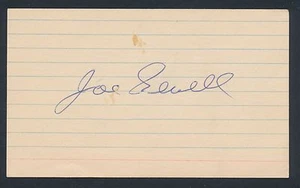 1920's JOE SEWELL, Baseball Hall of Famer Vintage Signed 3X5 Card (Signed in 194 - Picture 1 of 1