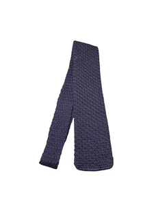 100 % Wolle Strickkrawatte braun strukturiert quadratisches Ende Made in USA WPL 1321 Vintage 53 Zoll - Bild 1 von 4