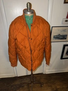 Lucky Brand Mens Orange Banded Collar Jacket Sz XL/TG - Picture 1 of 12