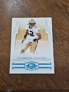 Marques Colston Donruss Threads 2007 venta al por menor azul 210/350 #105 Saints - Imagen 1 de 2