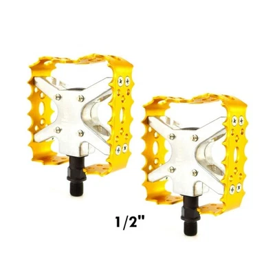 Wellgo Bear Trap Old School BMX MTB Bicicleta Pedal 9/16" o 1/2" Negro Azul Rojo Dorado Foto 1 de 4