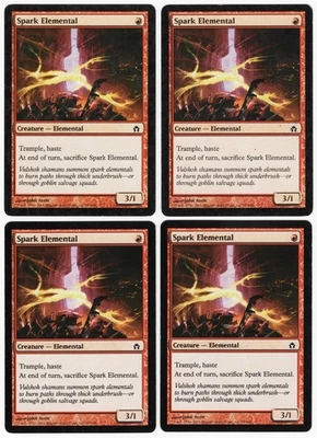 Spark Elemental x4 4x 2004 Fifth Dawn PLAYSET Red Common Creature MTG SP - NM A1 - Image 1 of 2